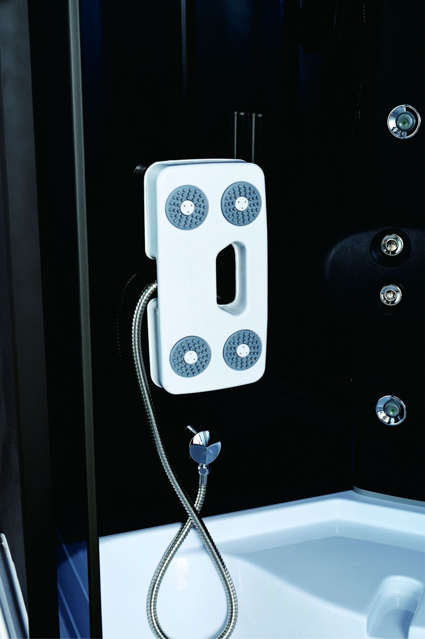 Customizable Shower Room With Matt Black Profile And Tempered Glass For Luxurious