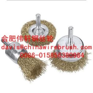 Wholesale 3pcs cup brush with shank crimped wire from china suppliers