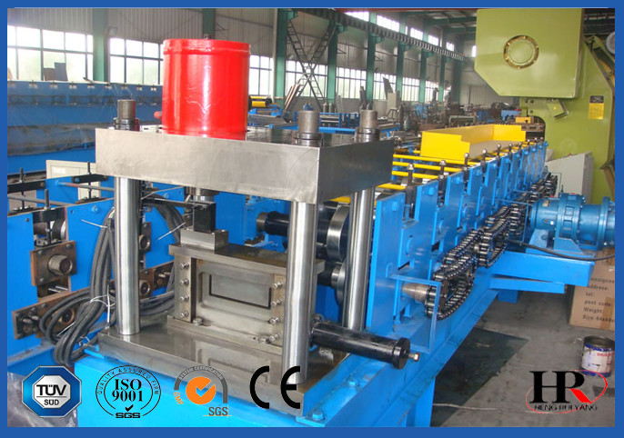 U-shaped Purline Sheet Metal Cold Roll Forming Machine 15 KW Steel Frame