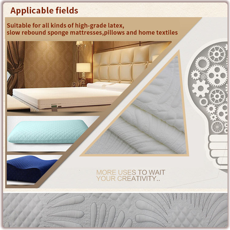 Customized Pillow Simmons Mattress Quilting Fabric Knitted Jacquard Yarn Dyed Latex