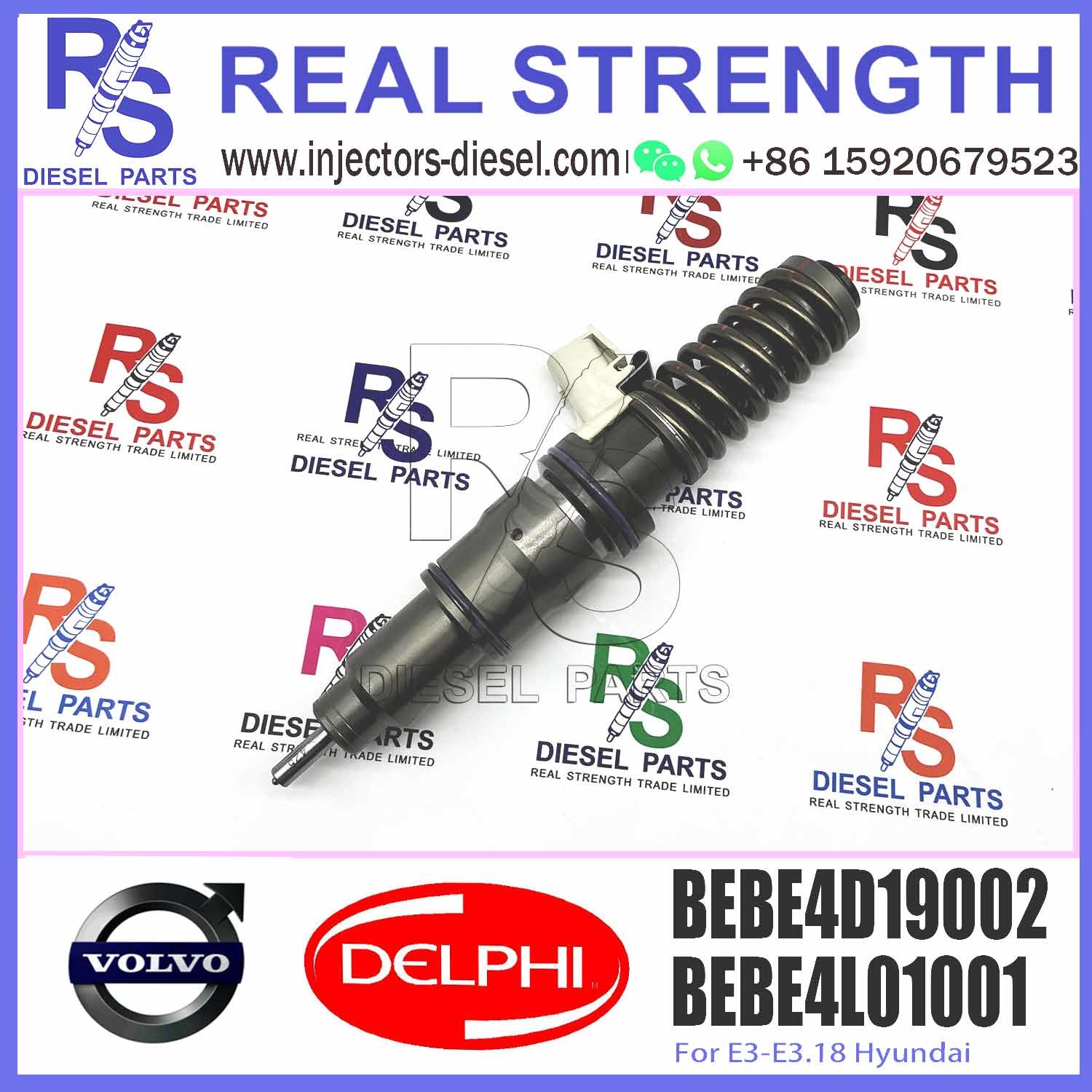 33800 84820 33800-84820 Diesel Injector 3380084820 21306407 BEBE4D19002 For Hyundai D6CC Engine