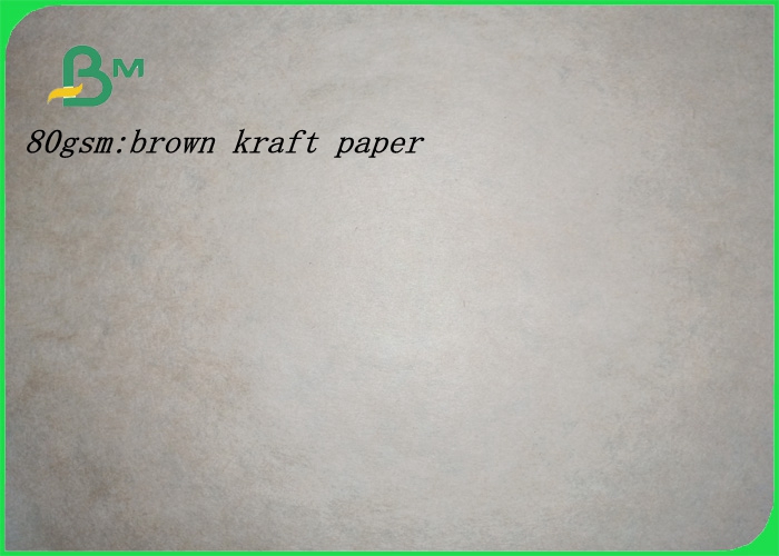 80gsm good breakage resistance high strength brown kraft paper for bags