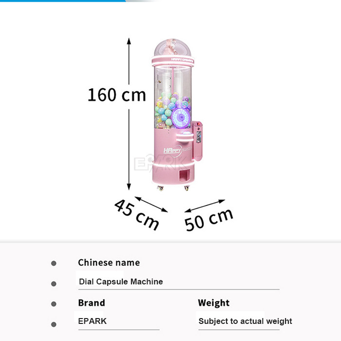 Coin Operated Smart Dial Capsule Machine Gacha Machine Gift Machine