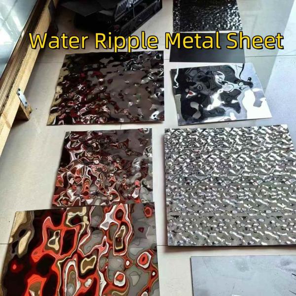 201 304 316 Stainless Steel Stamped Embossed Currugated Water Ripple Metal Sheet