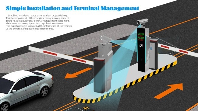 LPR Parking Controller With 8-inch Black HP LPR Camera For Smart Parking System