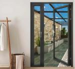 Solid Anti Corrosion Powder Coating Aluminum Alloy Door Frame Tempered