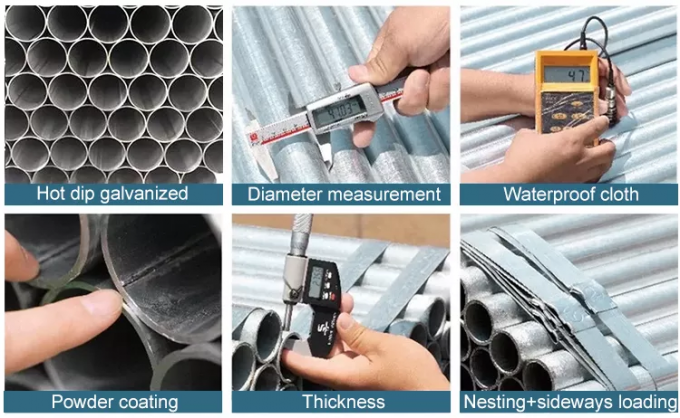 GB Hollow Section Galvanized Steel Tube 30mm Hot Dipped Round Pipe Non Oiled 2