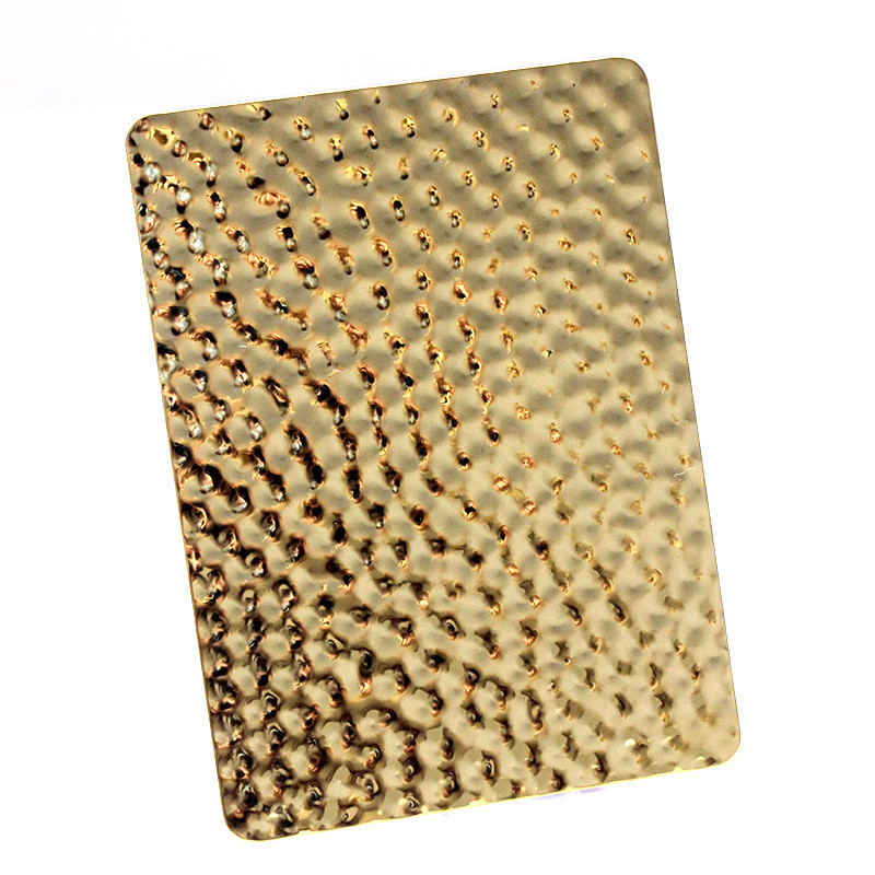 Golden Water Ripple Hammered Decorative Stainless Steel Sheet For Ceilings Walls And Plates