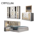 Wholesale Cheap Price Luxury Wooden King Size Leather Bed Double Master Room