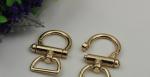 Fashion high quality zinc alloy light gold 25 mm metal spring snap hook for