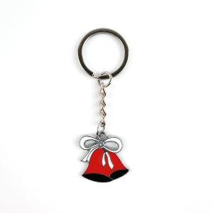 Wholesale Christmas Themed Soft Enamel Keychain Festive Bells Gingerbread House Designs from china suppliers
