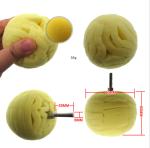 50g 80mm Yellow Car Polishing Sponges Ball For Car Wax And Car Wash