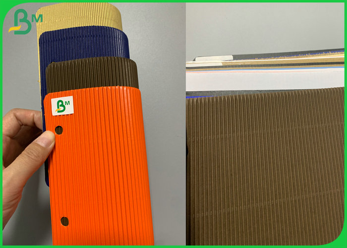 Black Single Face Corrugated Board Sheets E F Flute Light Weight And Stable