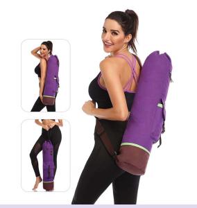 Wholesale Large Capacity Yoga Mat Carry Bag Carrier Durable Canvas Cotton Yoga Pilates Backpack from china suppliers
