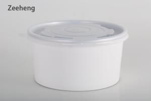 Wholesale Round Shape White Kraft Paper Aluminium Foil Inside PE Coated Bowl Food Packaging from china suppliers