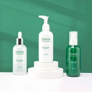 Wholesale 120ML 150ml Green Plastic Dropper Bottle Silk Screen Printing Lotion Cream Packaging from china suppliers