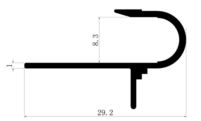 Matt Silver Stair Nosing Tile Trim Bullnose Edge For Decoration Protection