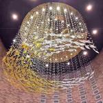 Sales office sandbox lamp crystal simple modern art pendant lamp glazed living