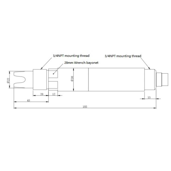 KCL501 Online POM Chloride Ion Sensor RS-485 Bus 3/4”NPT