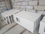 Mitre Connect Edge Solid Surface Bathroom Countertops Pure White Color
