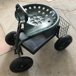 Wholesale Utility Garden Rolling Work Seat Steerable Rolling Garden Seat Four Wheels from china suppliers
