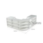 Powder Coating L Shaped Checkout Counter , Retail Display Counters 90×30×135cm