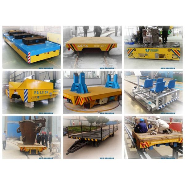 Cross Rail Transfer Cart with dc traction motors and built in battery for electrical control of flat cart start stop and speed control