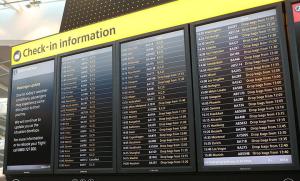 Wholesale Full Color Rolling Information Indoor Airport Led Sign More Than 1000cd / m2 from china suppliers