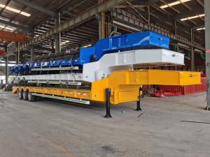Wholesale 10t Grade Steel 3 Axle Flatbed Lowbed Semi Trailer for Construction Equipment from china suppliers