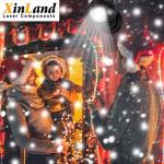 ABS Snowflake Indoor Outdoor Holiday Lights Remote Control White Snow Night