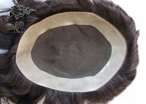 Wholesale Medium Density Male Thin Skin Hair Replacement Systems Toupee With French Lace from china suppliers