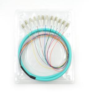 Wholesale LC/UPC 50/125 APC OM3 3m 12core Fiber Optic Pigtail from china suppliers