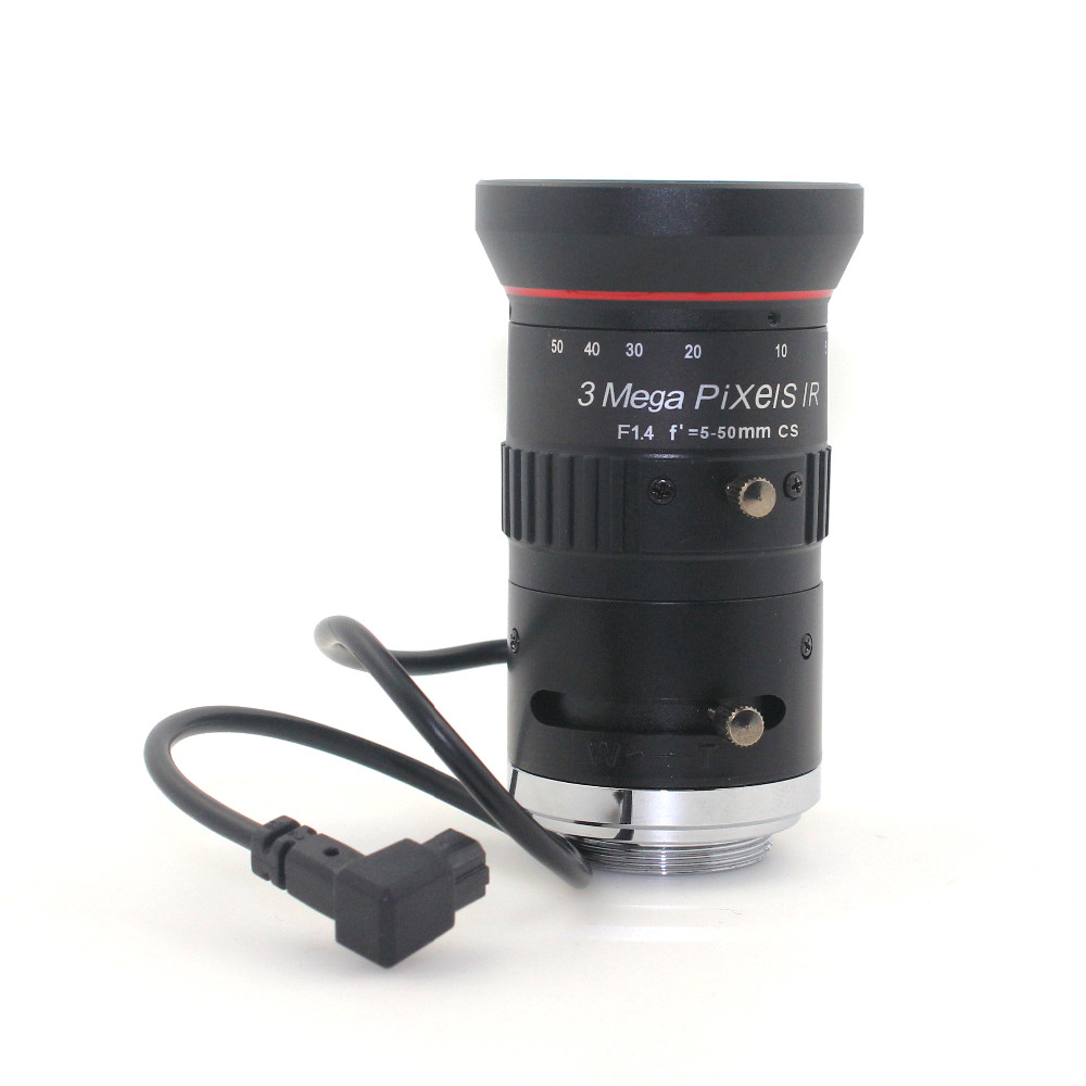 3.0 Megapixel Varifocal HD CCTV Camera, ITS Lens 5-50mm CS Mount Auto iris F1.4 For IP Camera box