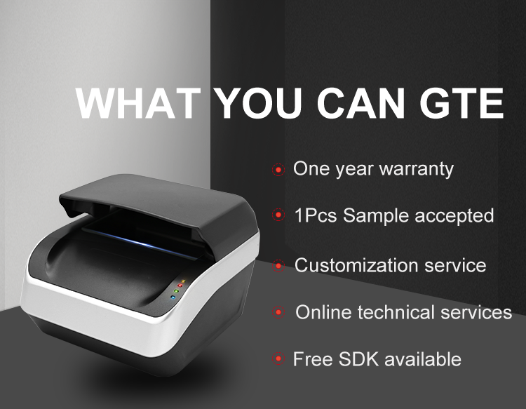 Optical Resolution of 2592x1944 Sinosecu Passport Reader with 175*199*140mm Dimension