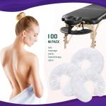 Disposable Face Cradle Covers, Non-Woven U-Shaped Massage Pillow Covers, Fitted