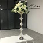 Gorgeous crystal glass centerpiece stand for latest wedding decorations sale