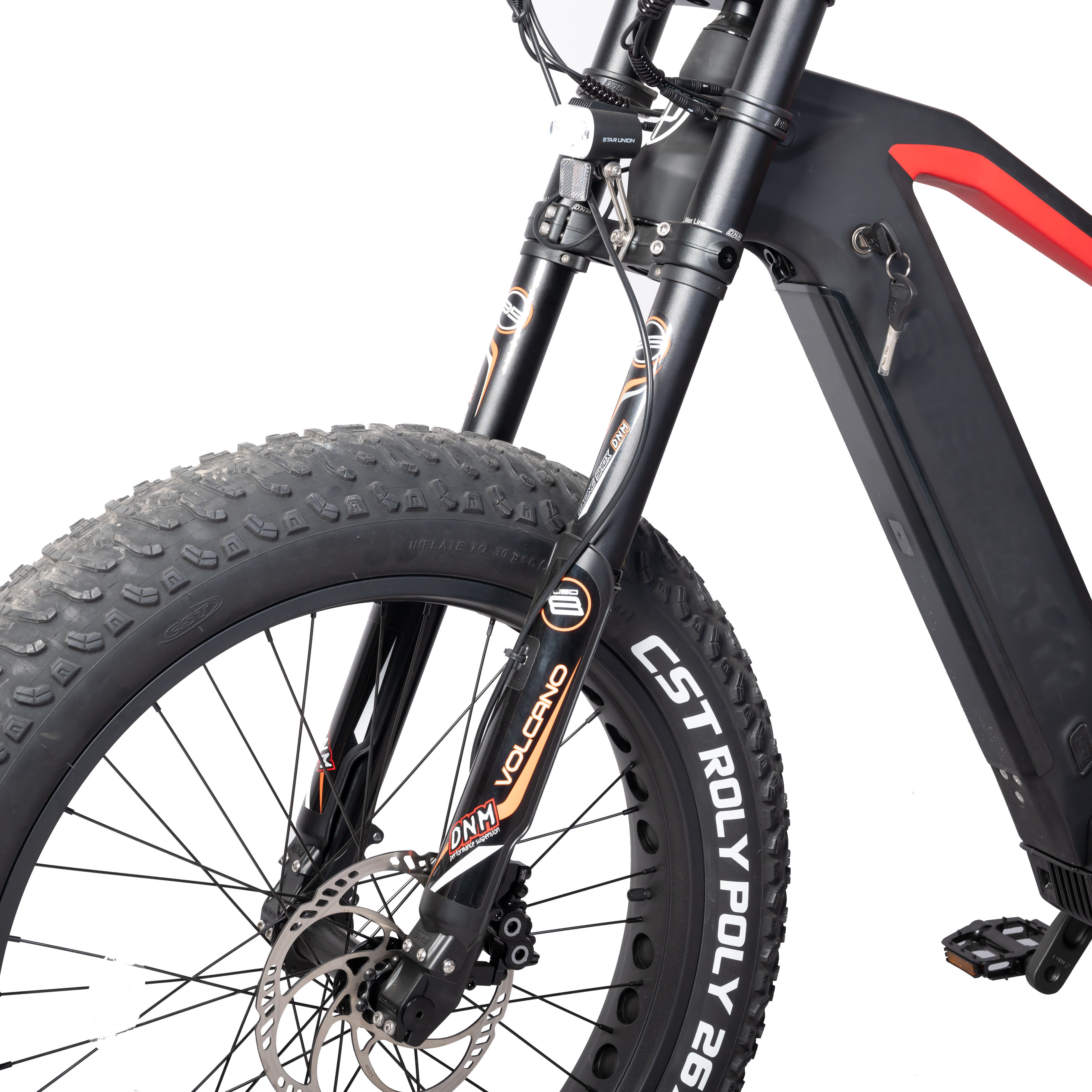 26" Carbon Fiber Full Suspension Mountain Ebike with 48v 750w MID Motor and Fat Tires