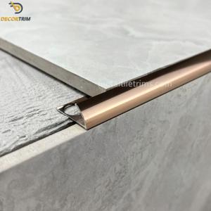 Wholesale 8mm 10mm 12mm Metal Tile Edge Trim Aluminum Curved Outside Corner from china suppliers