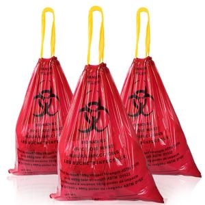 Wholesale Large Capacity Yellow red hospital clinics infectious plastic disposable medical biohazard waste bags from china suppliers