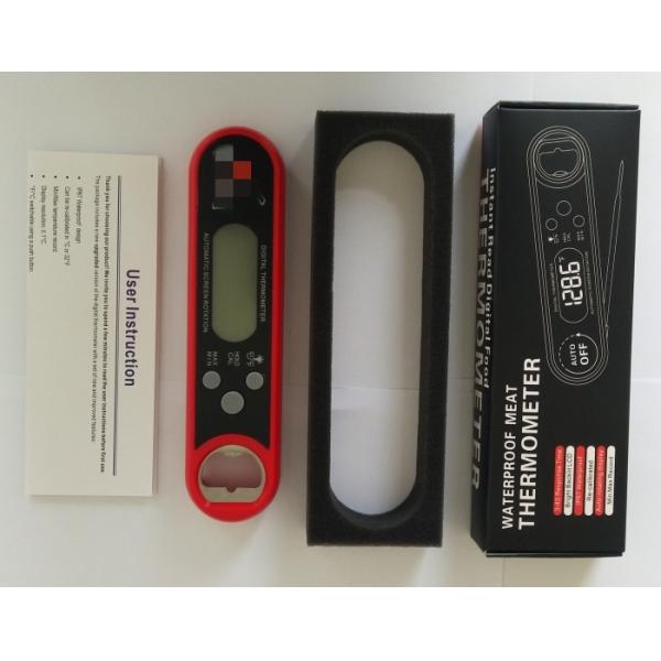 180° Auto Rotation Digital Food Thermometer Screen Instant Read Meat Waterproof Kitchen
