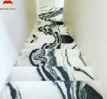 Modern Hotel Staircases Brothers Stone Panda White Marble Treads and Risers Anti