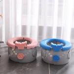 Solid Serenity Blue Sakura Pink Baby Toilet Potty Seat in PP TPE Bulk Packing