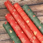 Christmas-Themed Waterproof Wrapping Paper for Rose Bouquets/Floral Arrangements