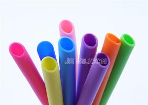 Wholesale Colorfast Healthy Bendy Silicone Straws , Skinny Reusable Straws Non Toxic from china suppliers