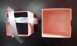 Square Pink Small Gift Packaging Boxes Matte Laminate Finish For Jewelry