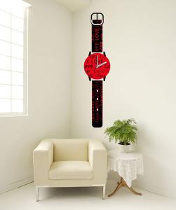 Wholesale 25A014 Beautiful Watch Design 500*500mm Vinyl Wall Sticker Clock for Home Wall Decor from china suppliers