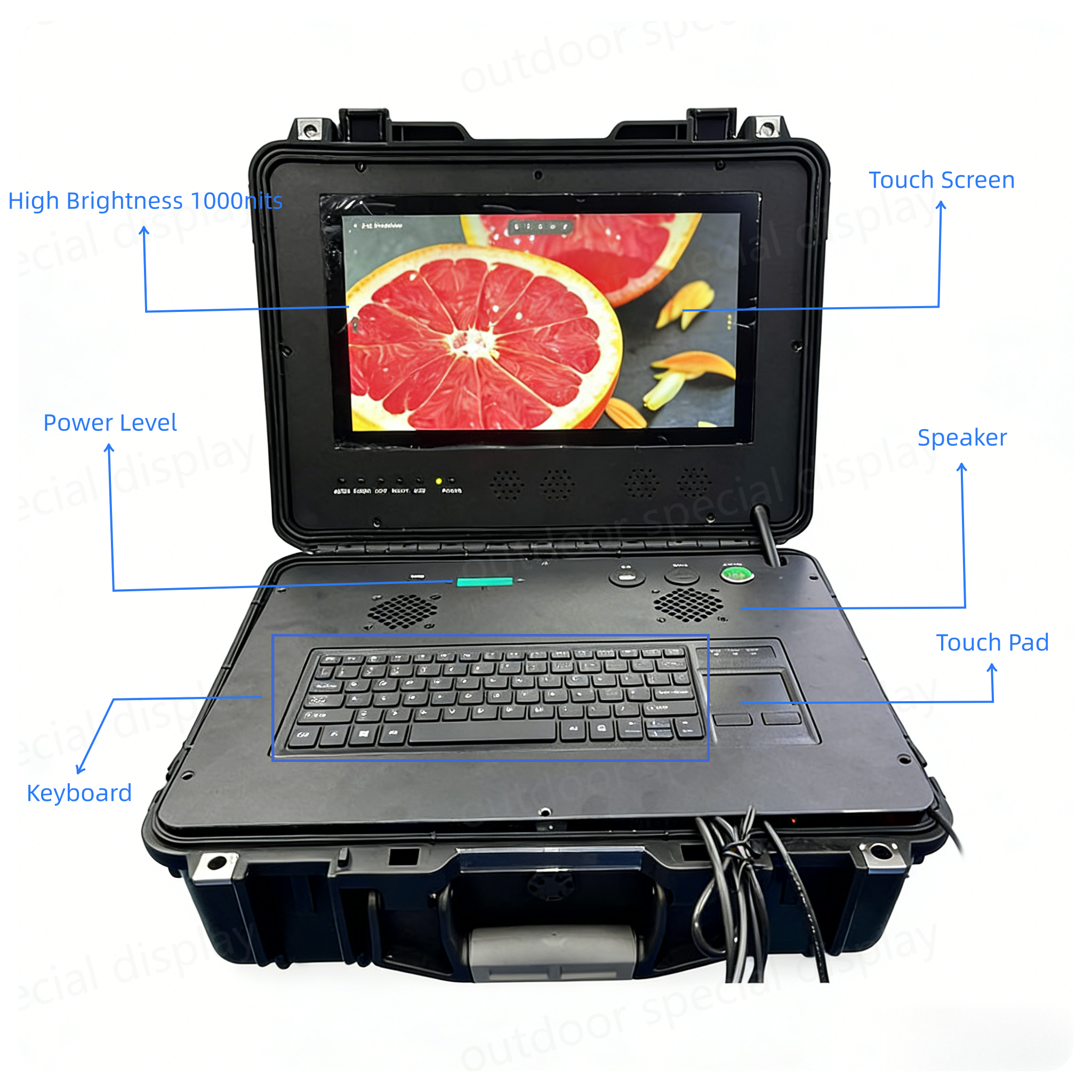 Portable All-in-One Rugged Computer Case for Field Data and Control