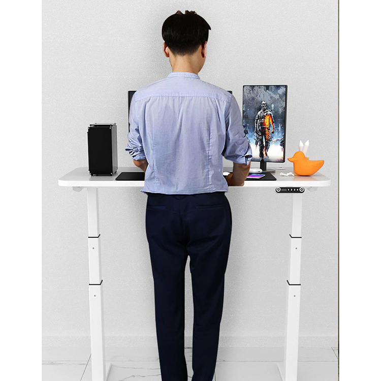 Home Office Workstation Computer Double Motor Sit Stand Table with Intelligent Column