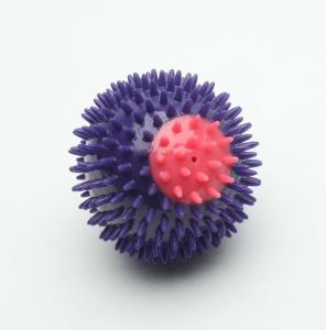 Wholesale Purple Squeak TPR Dog Toy Plastic Spiky Rubber Ball Pet Spiky Ball from china suppliers