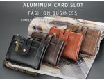 Minibook Fashion Men's Credit Card Coin Bag Short Wallet with Customized Logo